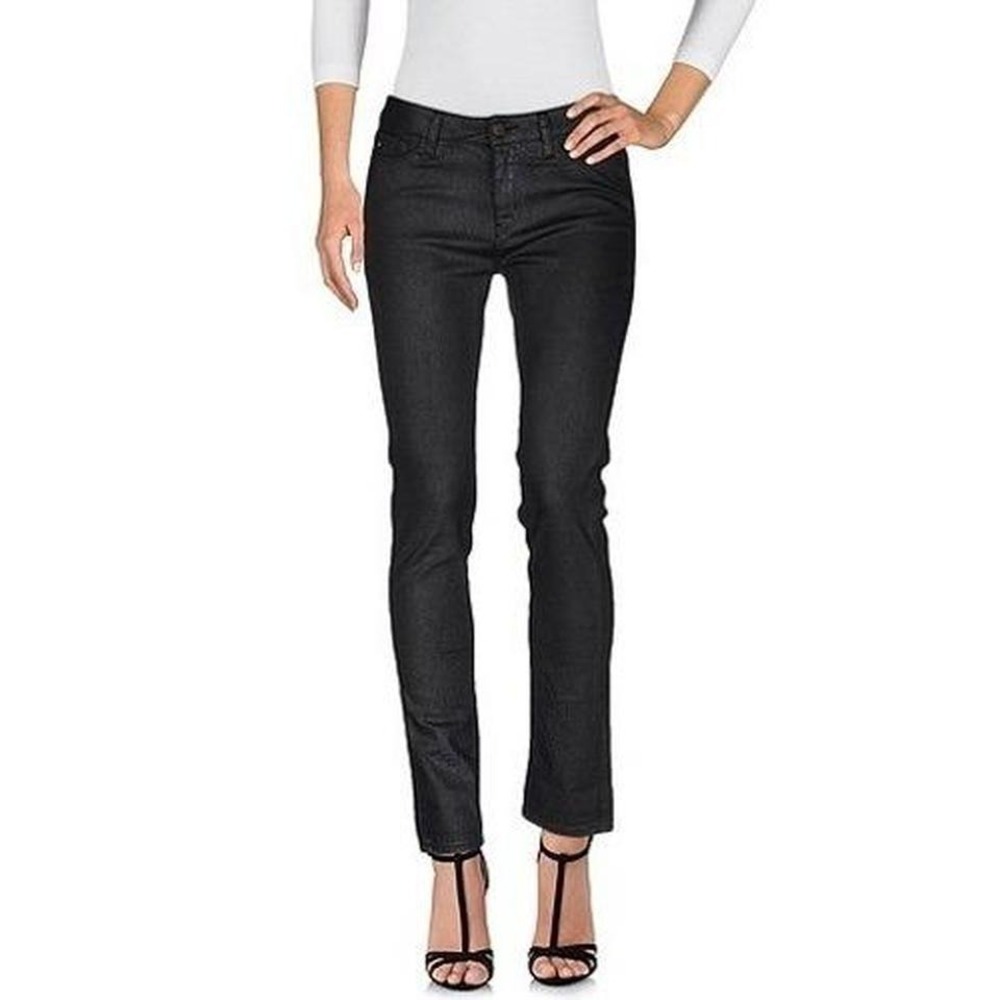 Byblos Black Skinny Straight Stretch Jeans Made in Italy Size 2